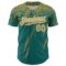 Custom Teal Old Gold-White Distressed Scratch Brush Stroke Authentic Baseball Jersey