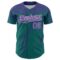 Custom Teal Purple-White Distressed Scratch Brush Stroke Authentic Baseball Jersey