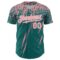 Custom Teal Medium Pink-White Distressed Scratch Brush Stroke Authentic Baseball Jersey