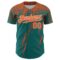 Custom Teal Orange-White Distressed Scratch Brush Stroke Authentic Baseball Jersey