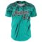 Custom Aqua Black-White Distressed Scratch Brush Stroke Authentic Baseball Jersey
