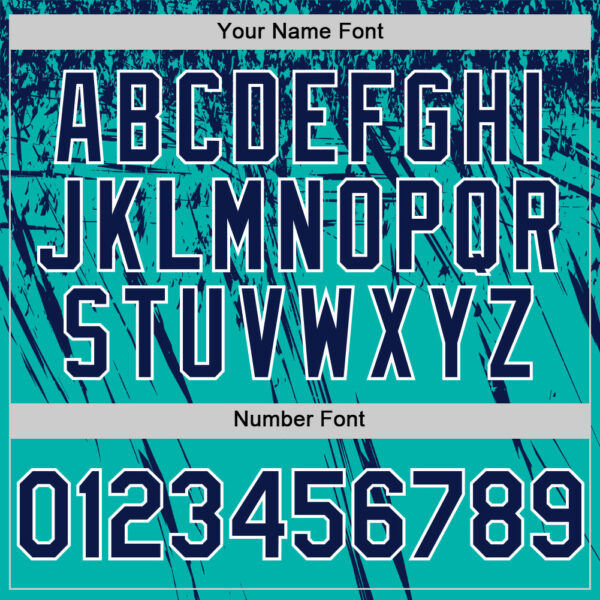 Custom Aqua Navy-White Distressed Scratch Brush Stroke Authentic Baseball Jersey