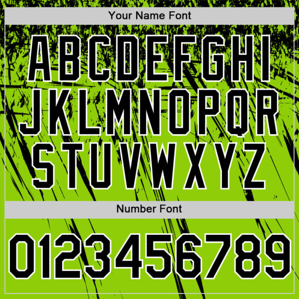 Custom Neon Green Black-White Distressed Scratch Brush Stroke Authentic Baseball Jersey