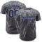 Custom Steel Gray Navy-Gray Distressed Scratch Brush Stroke Authentic Baseball Jersey