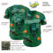 Custom Kelly Green White Alien UFO Space Authentic Baseball Jersey