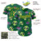 Custom Kelly Green Gold Alien UFO Space Authentic Baseball Jersey