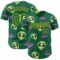Custom Kelly Green Gold Alien UFO Space Authentic Baseball Jersey