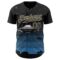 Custom Black Cream Alien UFO Galaxy Night Sky Town Authentic Baseball Jersey