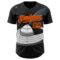 Custom Black Red-Gold Alien UFO Saucer Authentic Baseball Jersey
