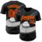 Custom Black Red-Gold Alien UFO Saucer Authentic Baseball Jersey