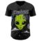 Custom Black Navy-Cream Alien UFO Galaxy Authentic Baseball Jersey
