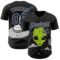 Custom Black Navy-Cream Alien UFO Galaxy Authentic Baseball Jersey