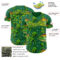 Custom Kelly Green Yellow Alien UFO Galaxy Authentic Baseball Jersey