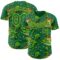 Custom Kelly Green Yellow Alien UFO Galaxy Authentic Baseball Jersey