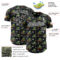 Custom Black White Cartoon Alien UFO Space Galaxy Authentic Baseball Jersey