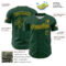 Custom Green Gold 3D Pattern Design Confetti Colorful Speckle Authentic Baseball Jersey