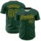 Custom Green Gold 3D Pattern Design Confetti Colorful Speckle Authentic Baseball Jersey