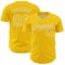 Custom Yellow White 3D Pattern Design Confetti Colorful Speckle Authentic Baseball Jersey