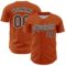Custom Texas Orange Black-White 3D Pattern Design Confetti Colorful Speckle Authentic Baseball Jersey
