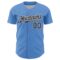 Custom Powder Blue Black-White 3D Pattern Design Confetti Colorful Speckle Authentic Baseball Jersey