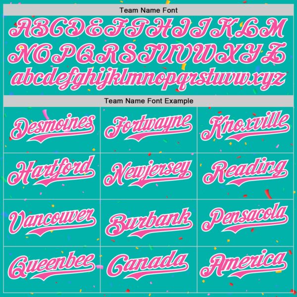 Custom Aqua Black-White 3D Pattern Design Confetti Colorful Speckle Authentic Baseball Jersey