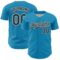 Custom Panther Blue Black-White 3D Pattern Design Confetti Colorful Speckle Authentic Baseball Jersey
