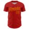 Custom Red Gold 3D Pattern Design Confetti Colorful Speckle Authentic Baseball Jersey