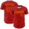 Custom Red Gold 3D Pattern Design Confetti Colorful Speckle Authentic Baseball Jersey