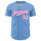 Custom Light Blue White-Pink 3D Pattern Design Confetti Colorful Speckle Authentic Baseball Jersey