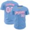 Custom Light Blue White-Pink 3D Pattern Design Confetti Colorful Speckle Authentic Baseball Jersey