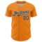 Custom Bay Orange Black-White 3D Pattern Design Confetti Colorful Speckle Authentic Baseball Jersey