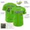Custom Aurora Green Black-White 3D Pattern Design Confetti Colorful Speckle Authentic Baseball Jersey