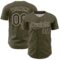 Custom Olive Black-Cream 3D Pattern Design Confetti Colorful Speckle Authentic Baseball Jersey