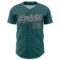 Custom Midnight Green Black-White 3D Pattern Design Confetti Colorful Speckle Authentic Baseball Jersey