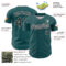 Custom Midnight Green Black-White 3D Pattern Design Confetti Colorful Speckle Authentic Baseball Jersey