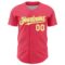 Custom Neon Pink White-Yellow 3D Pattern Design Confetti Colorful Speckle Authentic Baseball Jersey