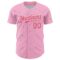 Custom Light Pink Neon Pink-White 3D Pattern Design Confetti Colorful Speckle Authentic Baseball Jersey