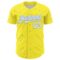 Custom Light Yellow White-Light Blue 3D Pattern Design Confetti Colorful Speckle Authentic Baseball Jersey