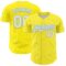 Custom Light Yellow White-Light Blue 3D Pattern Design Confetti Colorful Speckle Authentic Baseball Jersey