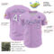 Custom Light Purple White-Purple 3D Pattern Design Confetti Colorful Speckle Authentic Baseball Jersey