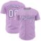 Custom Light Purple White-Purple 3D Pattern Design Confetti Colorful Speckle Authentic Baseball Jersey