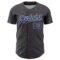Custom Steel Gray Navy-White 3D Pattern Design Confetti Colorful Speckle Authentic Baseball Jersey