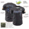 Custom Steel Gray Navy-White 3D Pattern Design Confetti Colorful Speckle Authentic Baseball Jersey