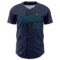 Custom Navy Teal 3D Pattern Design Confetti Colorful Speckle Authentic Baseball Jersey