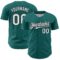 Custom Teal White-Black 3D Pattern Design Confetti Colorful Speckle Authentic Baseball Jersey