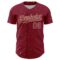 Custom Crimson Cream 3D Pattern Design Confetti Colorful Speckle Authentic Baseball Jersey
