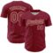 Custom Crimson Cream 3D Pattern Design Confetti Colorful Speckle Authentic Baseball Jersey