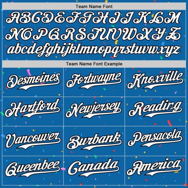Custom Blue White-Black 3D Pattern Design Confetti Colorful Speckle Authentic Baseball Jersey