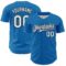 Custom Blue White-Black 3D Pattern Design Confetti Colorful Speckle Authentic Baseball Jersey