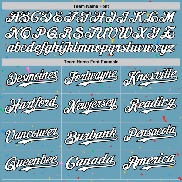 Custom Shadow Blue White-Black 3D Pattern Design Confetti Colorful Speckle Authentic Baseball Jersey